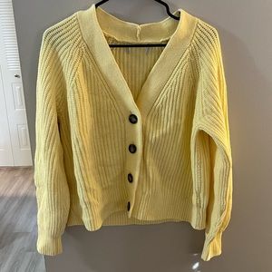 Yellow cardigan